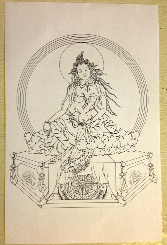 Goma Devi Line Drawing Poster